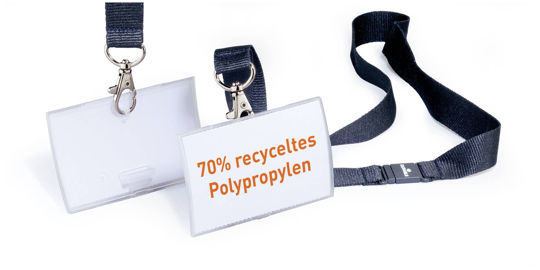 Durable 821719 Naamplaatje CLICK FOLD (l x b x h) 44 cm x 90 mm x 54 mm textielband 10 stuk(s)