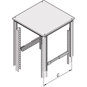 nVent SCHROFF 28127001 19 inch Rails voor patchkast 1 HE Variabele bevestigingsrails Meerdere kleuren nVent SCHROFF 28127001 19 inch Rails voor patchkast 1 HE Variabele bevestigingsrails Meerdere kleuren