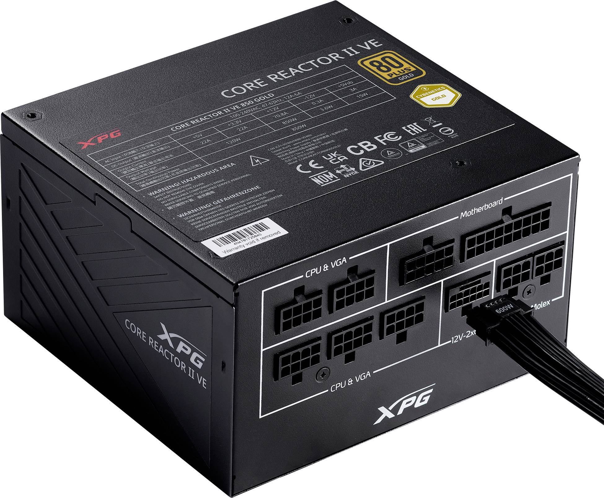 XPG Netzteil XPG CORE REACTOR II VE 850 (850 PC-netvoeding 850 W ATX 80 Plus Gold
