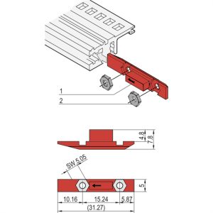 nVent SCHROFF 24560165 19 inch Montagemateriaal Variabele bevestigingsrails