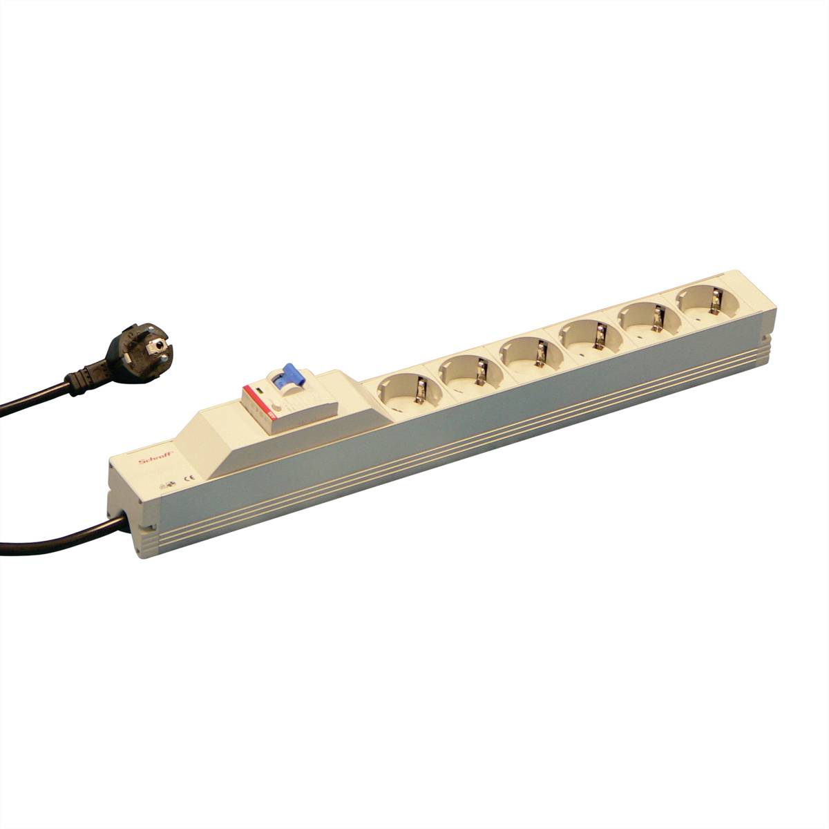 nVent SCHROFF 60110216 19 inch Stekkerdoos voor patchkast 1 HE Geaarde contactdoos Grijs
