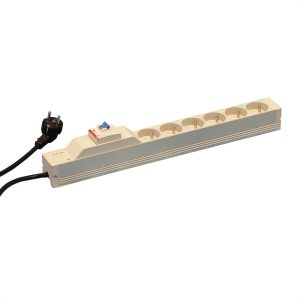 nVent SCHROFF 60110230 19 inch Stekkerdoos voor patchkast 1 HE Geaarde contactdoos Grijs
