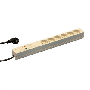 nVent SCHROFF 60110267 19 inch Stekkerdoos voor patchkast 1 HE Geaarde contactdoos Grijs