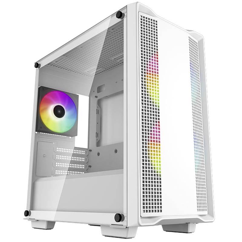 DeepCool CC360 Micro-tower PC-behuizing Wit 3 voorgeïnstalleerde LED-ventilators