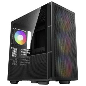 DeepCool CH560 Midi-tower Gaming-behuizing, Behuizing Zwart 4 voorgeïnstalleerde LED-ventilators DeepCool CH560 Midi-tower Gaming-behuizing, Behuizing Zwart 4 voorgeïnstalleerde LED-ventilators