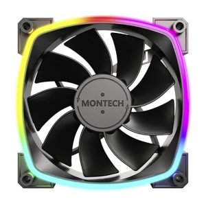 MONTECH RX120 PWM ARGB PC-ventilator Zwart (b x h x d) 120 x 120 x 25 mm