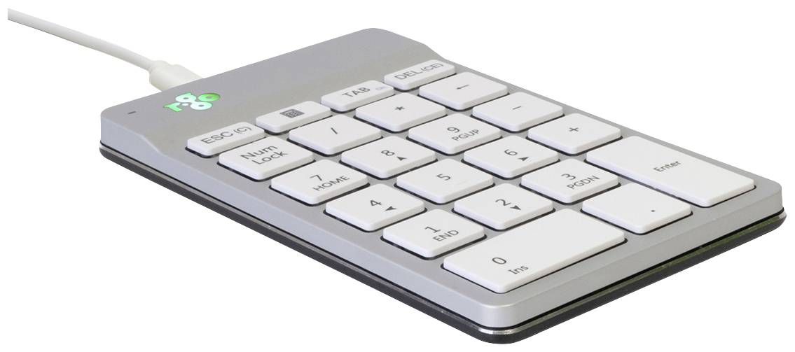 R-GO Tools Numpad Break Numeriek toetsenbord Kabelgebonden Ergonomisch Wit