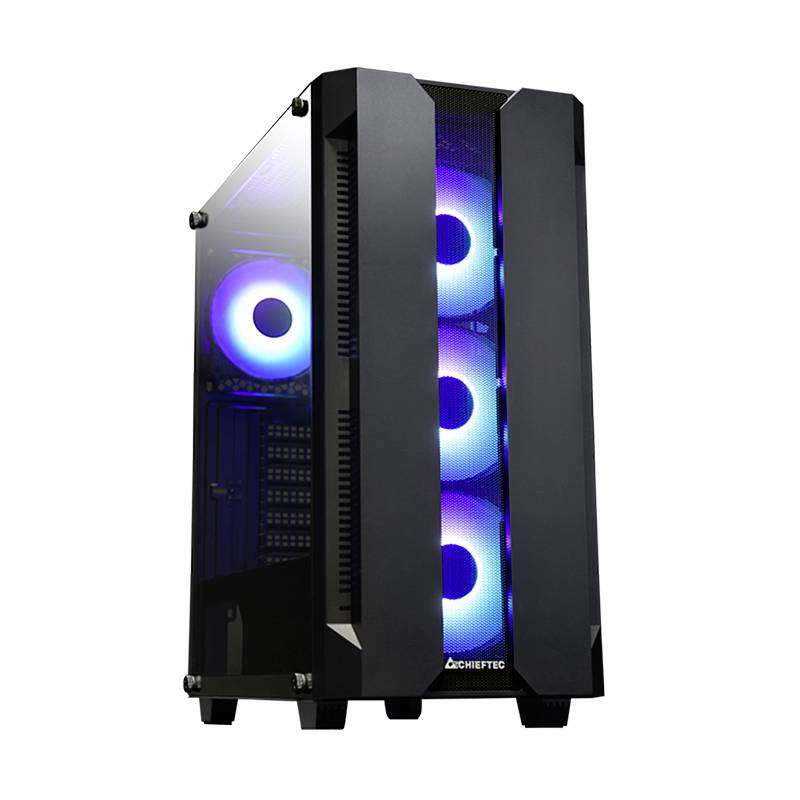 Chieftec Chieftec Gamer Series Hunter - Tower - Seitenteil mit Fenster (gehärtetes Glas) Tower PC-behuizing Zwart