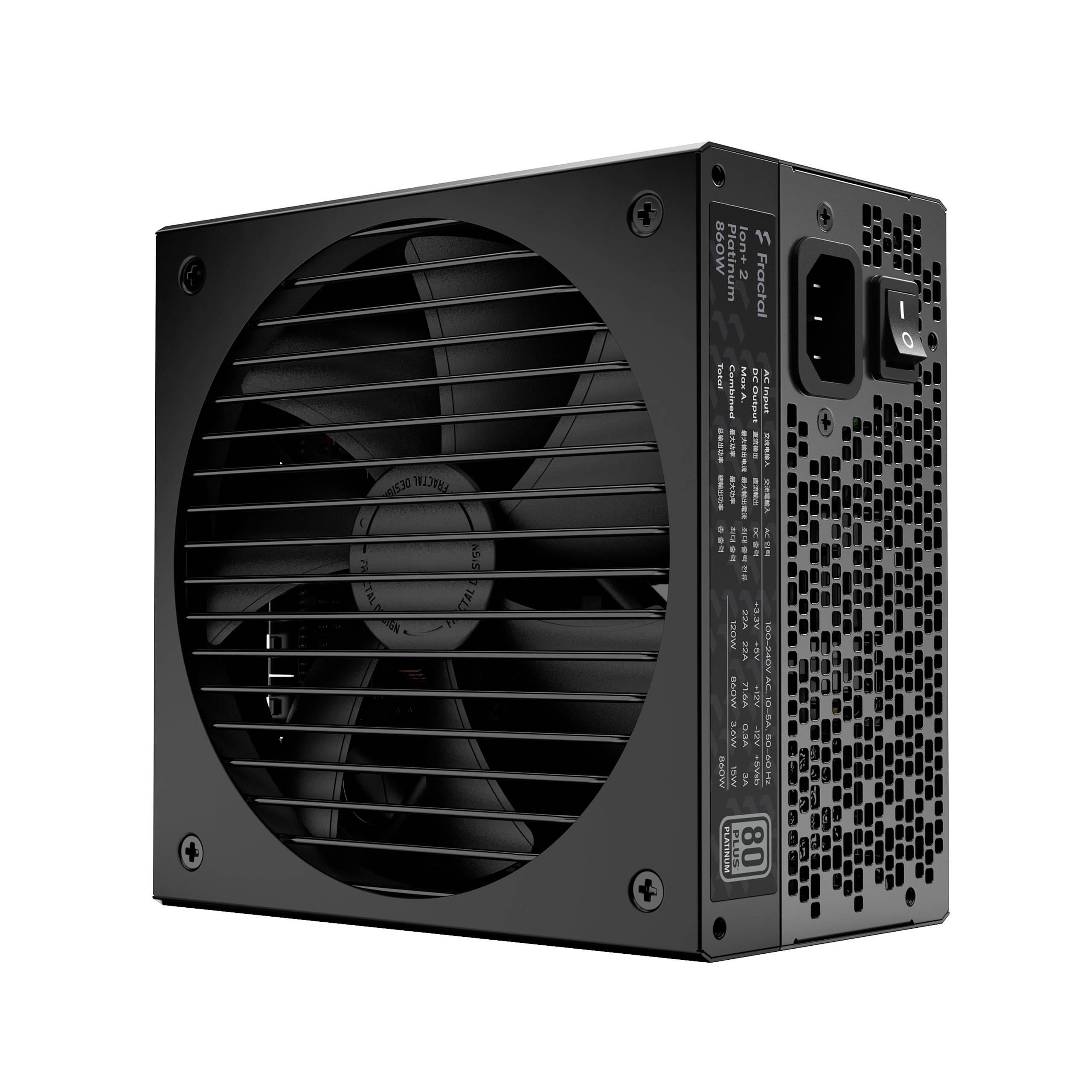 Fractal Design Ion+ 2 Platinum 860W PC-netvoeding 860 W 80 Plus Platinum