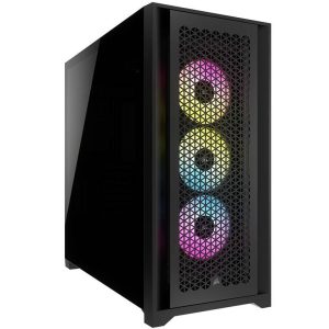 Corsair iCUE 5000D RGB Airflow Midi-tower PC-behuizing Zwart Corsair iCUE 5000D RGB Airflow Midi-tower PC-behuizing Zwart