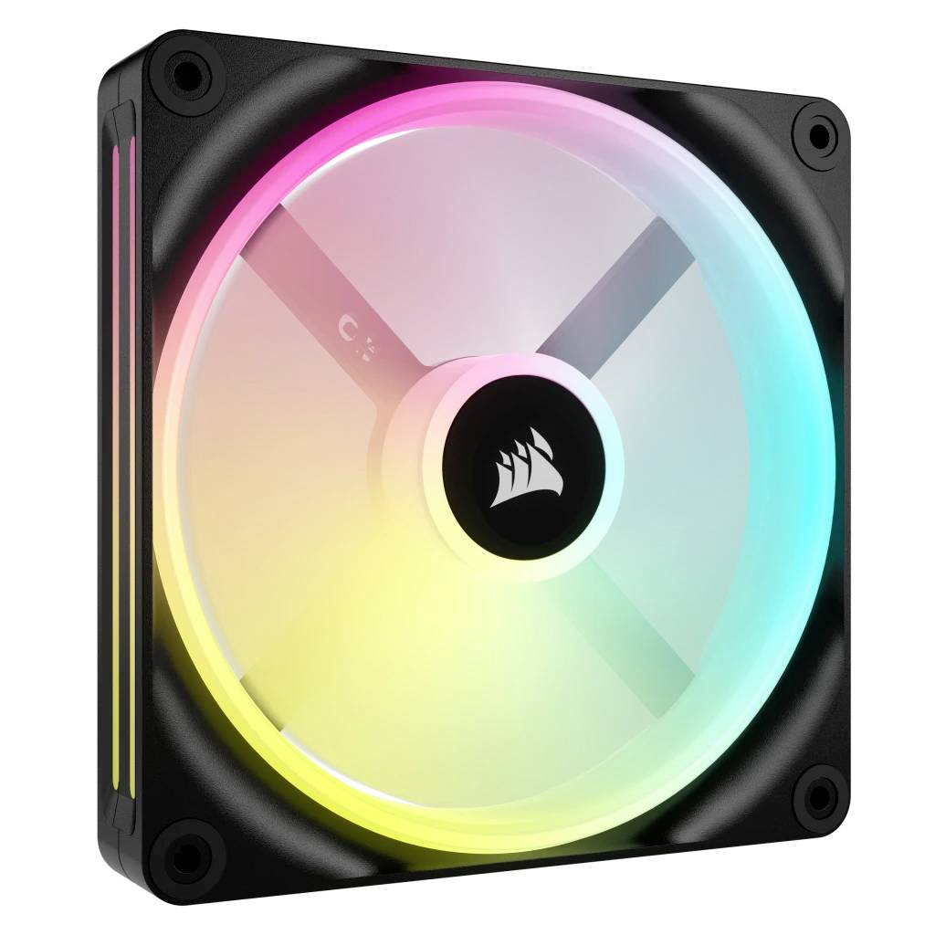 Corsair CO-9051003-WW PC-ventilator Zwart, Wit (b x h x d) 140 x 140 x 25 mm Incl. LED-verlichting