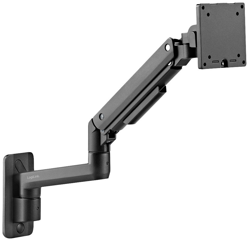 LogiLink BP0169 Monitor-wandbeugel Aantal monteerbare displays: 1 Display(s) Zwart Draaibaar, In hoogte verstelbaar, Kan