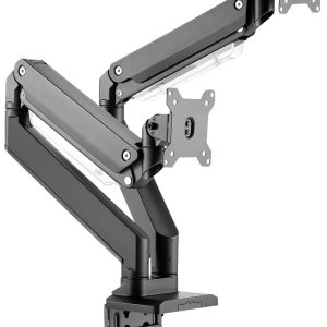Digitus DA-90427 Monitorbeugel Aantal monteerbare displays: 2 Display(s) 38,1 cm (15″) – 88,9 cm (35″) Zwart Uittrekbaar