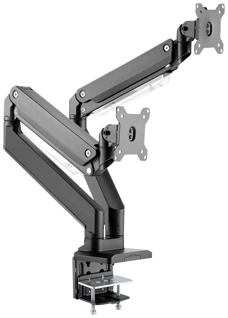 Digitus DA-90427 Monitorbeugel Aantal monteerbare displays: 2 Display(s) 38,1 cm (15") - 88,9 cm (35") Zwart Uittrekbaar