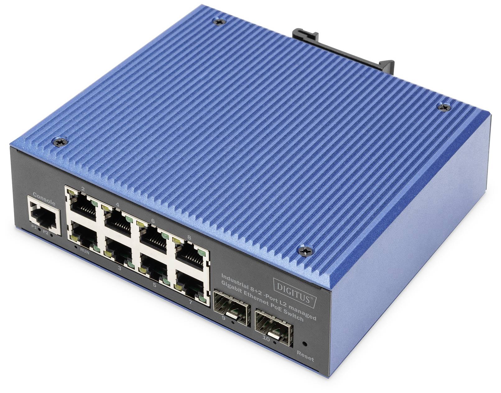 Digitus DN-651157 DN-651157 Industrial Ethernet Switch 8 + 2 poorten 1 GBit/s