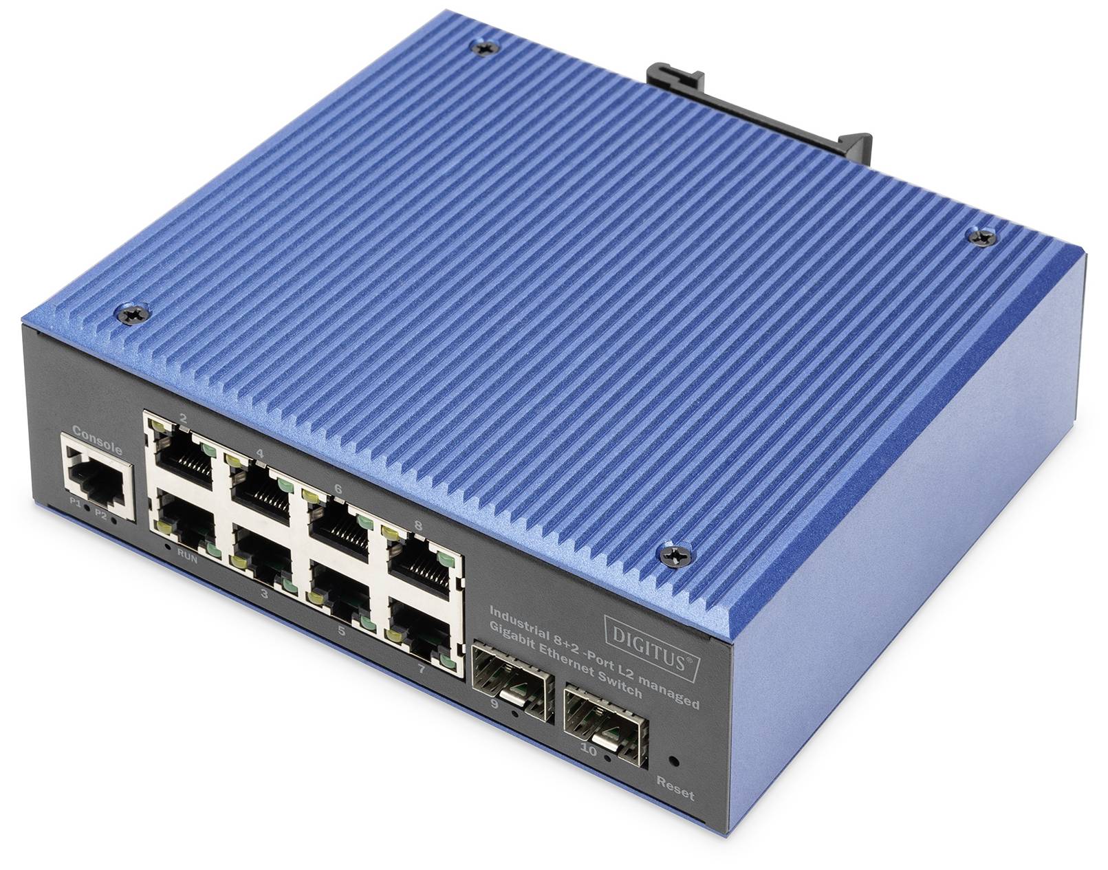 Digitus DN-651156 DN-651156 Industrial Ethernet Switch 8 + 2 poorten 10 / 100 / 1000 MBit/s