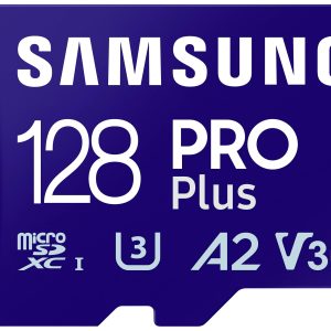 Samsung PRO Plus microSDXC-kaart 128 GB A2 Application Performance Class, v30 Video Speed Class, UHS-I Incl. SD-adapter Samsung PRO Plus microSDXC-kaart 128 GB A2 Application Performance Class, v30 Video Speed Class, UHS-I Incl. SD-adapter