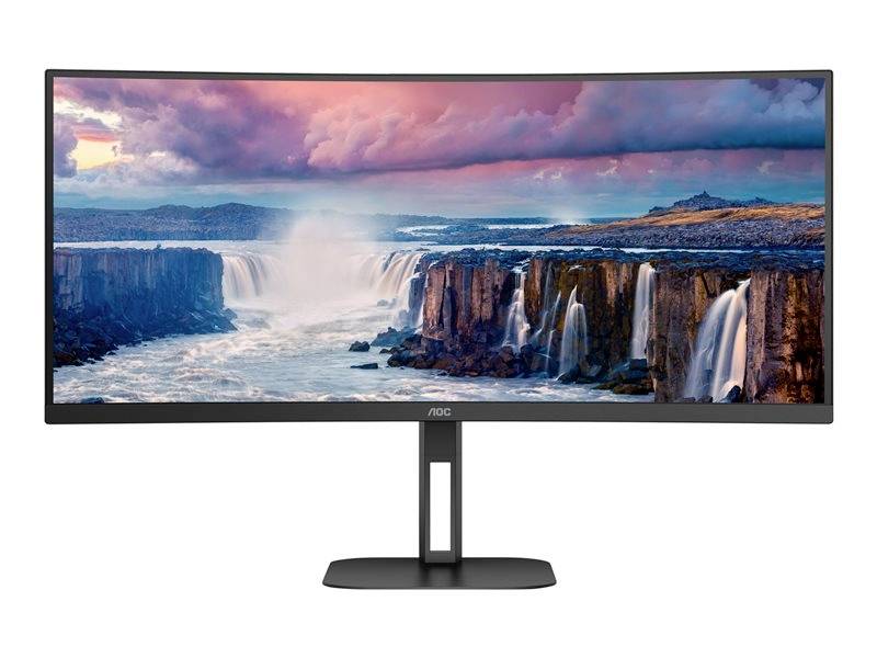 AOC Value-Line CU34V5C/BK LED-monitor Energielabel G (A - G) 86.4 cm (34 inch) 3440 x 1440 Pixel 21:9 4 ms HDMI, Display