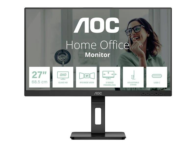 AOC Pro-Line Q27P3CV LED-monitor Energielabel F (A - G) 68.6 cm (27 inch) 2560 x 1440 Pixel 16:9 4 ms HDMI, DisplayPort,
