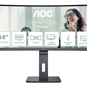 AOC Pro-Line CU34P3CV LED-monitor Energielabel G (A – G) 86.4 cm (34 inch) 3440 x 1440 Pixel 21:9 4 ms HDMI, DisplayPort AOC Pro-Line CU34P3CV LED-monitor Energielabel G (A – G) 86.4 cm (34 inch) 3440 x 1440 Pixel 21:9 4 ms HDMI, DisplayPort