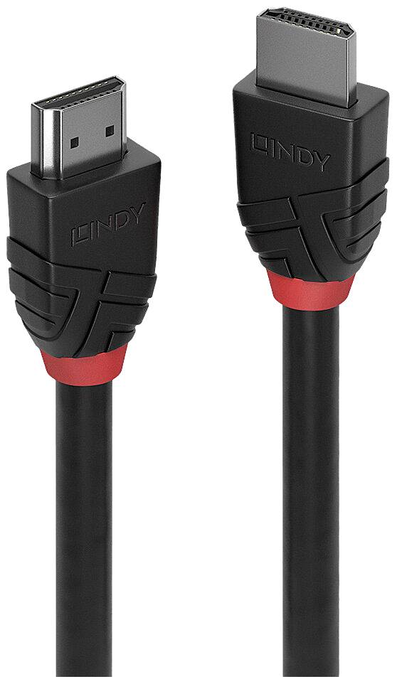 LINDY 36770 HDMI-kabel HDMI Aansluitkabel HDMI-A-stekker 0.50 m Zwart 8K UHD
