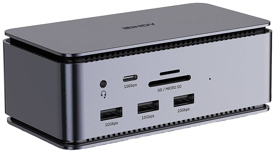 LINDY DST-Pro USB4 USB-C dockingstation Geschikt voor merk (dockingstation): Universeel Geïntegreerde kaartlezer, USB-C