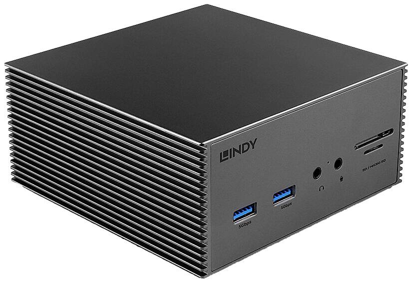 LINDY 43378 USB-C dockingstation Geschikt voor merk (dockingstation): Universeel USB-C Power Delivery, Geïntegreerde kaa