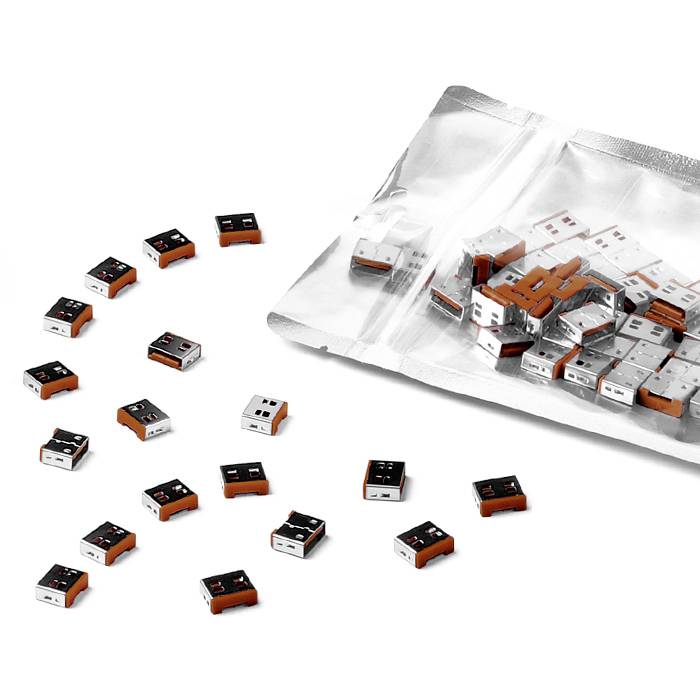 Smartkeeper UL03P2BN USB-A-poortslot Set van 100 stuks Bruin Zonder sleutel