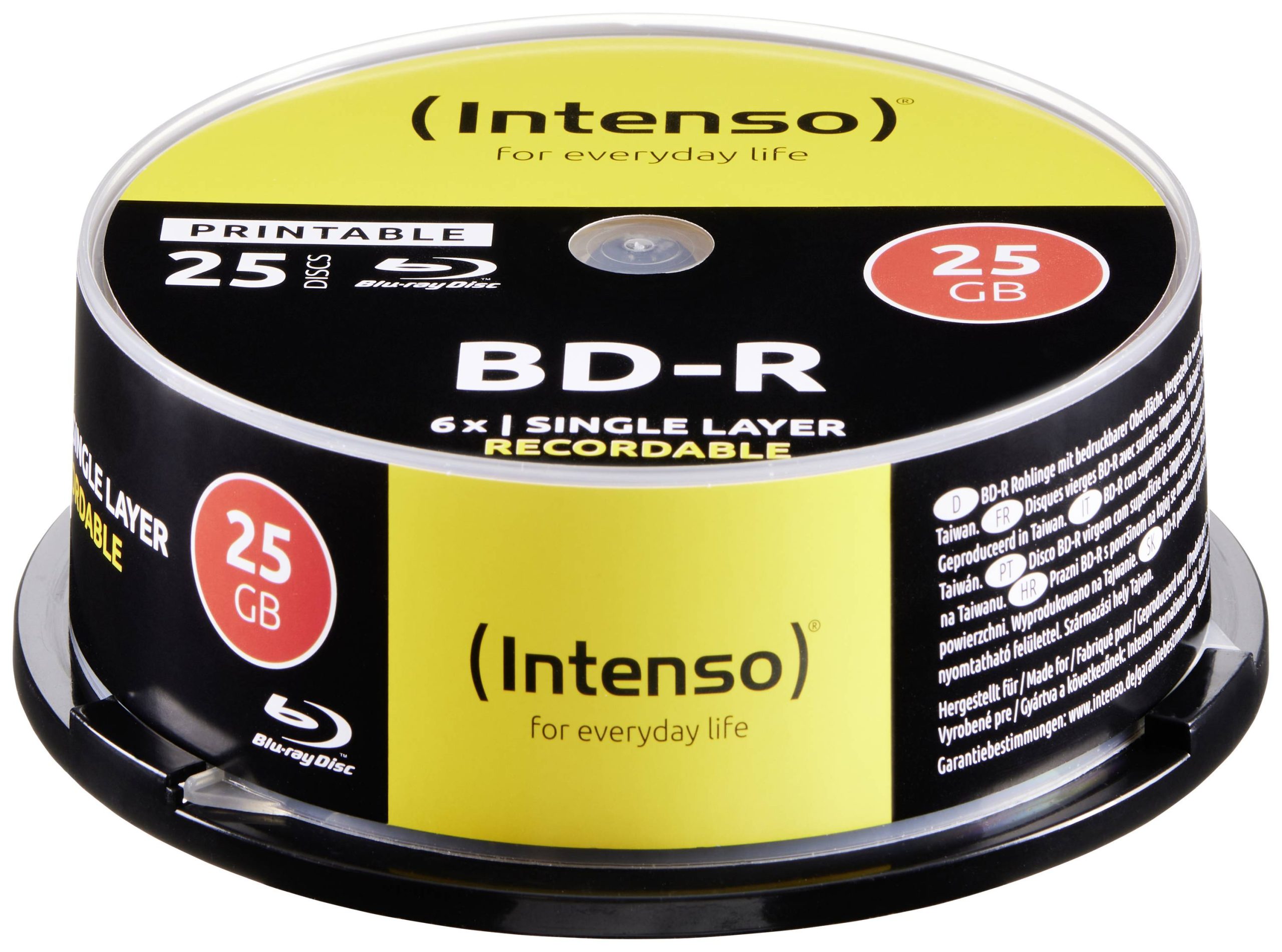 Intenso 5101114 Blu-ray BD-R SL disc 25 GB 25 stuk(s) Spindel Bedrukbaar