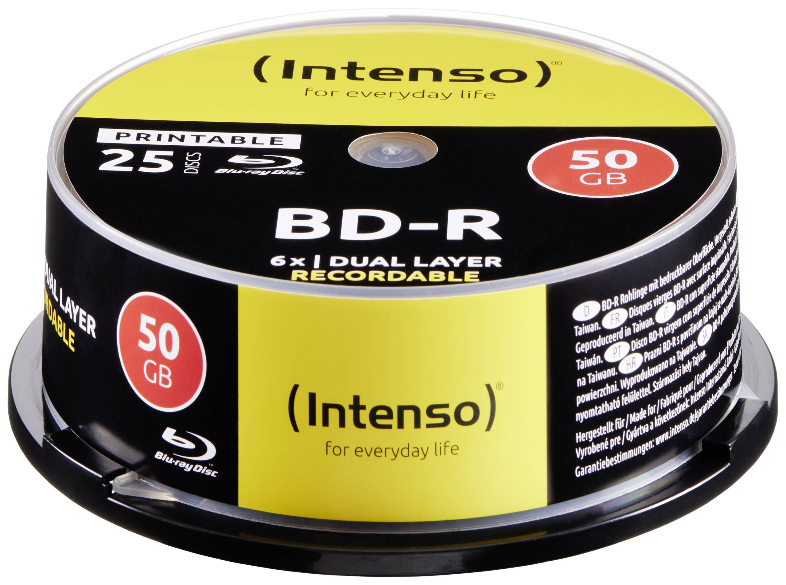 Intenso 5101124 Blu-ray BD-R DL disc 50 GB 25 stuk(s) Spindel Bedrukbaar