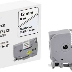 Renkforce RF-LT-BTZe131 Compatibel vervangt Brother TZe-131 12 mm Tapekleur: Transparant Tekstkleur: Zwart 8 m