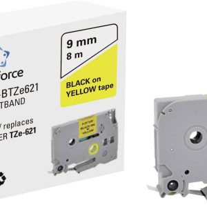 Renkforce RF-LT-BTZe621 Compatibel vervangt Brother TZe-621 9 mm Tapekleur: Geel Tekstkleur: Zwart 8 m