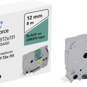 Renkforce RF-LT-BTZe731 Compatibel vervangt Brother TZe-731 12 mm Tapekleur: Groen Tekstkleur: Zwart 8 m