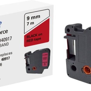 Renkforce RF-LT-D40917 Compatibel vervangt DYMO D1 – 40917 9 mm Tapekleur: Rood Tekstkleur: Zwart 7 m