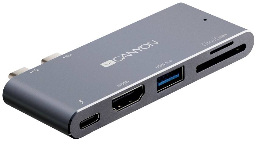 Canyon CNS-TDS05DG Thunderbolt 3 dockingstation Geschikt voor merk (dockingstation): Apple USB-C Power Delivery, Geïnteg
