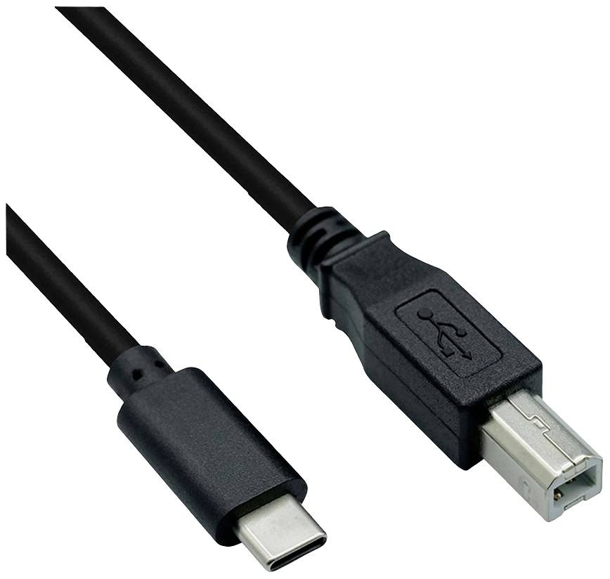 ROLINE USB2.0 Type C Cable, C - B, M/M, zwart, 3 m