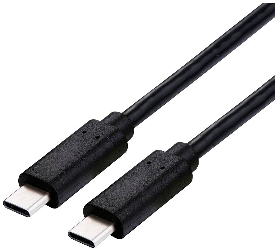 ROLINE USB4 Gen3x2 Kabel, C-C, M/M, 8K UHD-2, 40Gbit/s, 240W, zwart, 1 m