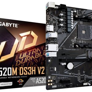 Gigabyte A520M DS3H V2 Moederbord Socket AMD AM4 Vormfactor Micro-ATX Gigabyte A520M DS3H V2 Moederbord Socket AMD AM4 Vormfactor Micro-ATX
