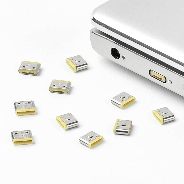 Smartkeeper CL04P1BG Sleutel voor USB-C-poort Set van 10 stuks Beige Zonder sleutel