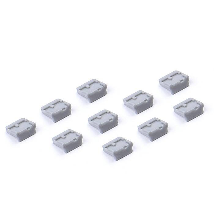 Smartkeeper UL04P1GY Mini-USB-B-poortslot Set van 10 stuks Grijs Zonder sleutel