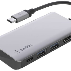 Belkin AVC006btSGY USB-C dockingstation Geschikt voor merk (dockingstation): Universeel USB-C Power Delivery Belkin AVC006btSGY USB-C dockingstation Geschikt voor merk (dockingstation): Universeel USB-C Power Delivery