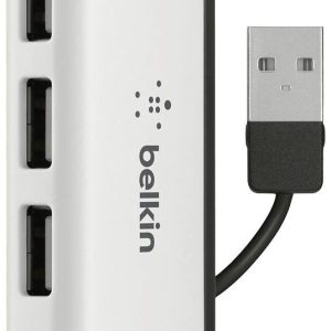 Belkin F4U021bt F4U021bt USB-hub 4 poorten USB-A USB 2.0 480 MBit/s Wit Belkin F4U021bt F4U021bt USB-hub 4 poorten USB-A USB 2.0 480 MBit/s Wit