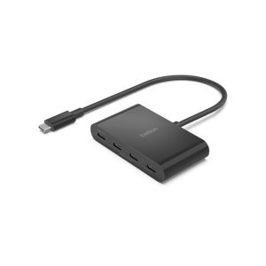 Belkin AVC018btBK AVC018btBK USB-hub 4 poorten USB-C USB 3.2 Gen2 10 GBit/s Met USB-C stekker Zwart Belkin AVC018btBK AVC018btBK USB-hub 4 poorten USB-C USB 3.2 Gen2 10 GBit/s Met USB-C stekker Zwart