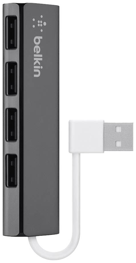 Belkin F4U042bt F4U042bt USB-hub 4 poorten USB-A USB 2.0 480 MBit/s Zwart