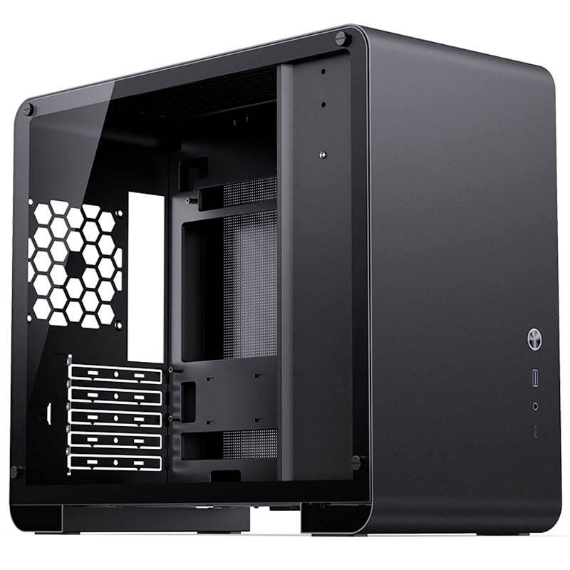 Jonsbo Jonsbo U4 Mini Micro-ATX-Gehäuse, Tempered Glass - schwarz Micro-tower Behuizing, Gaming-behuizing, PC-behuizing