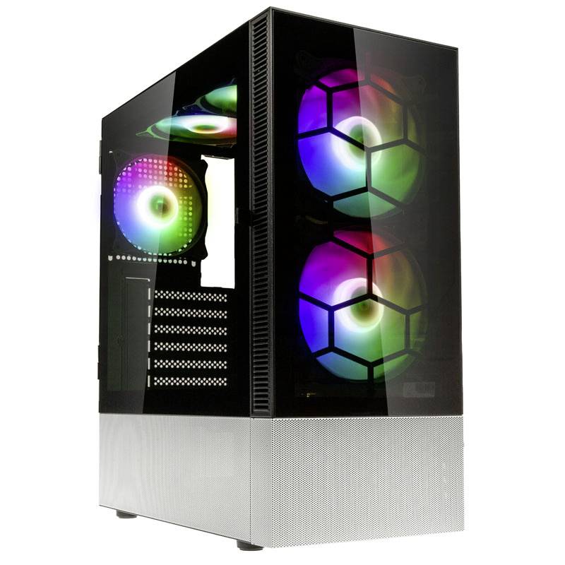 Kolink Kolink Observatory MX Glass ARGB Midi Tower Case - Black/White Midi-tower Behuizing, Gaming-behuizing, PC-behuizi