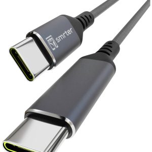 Smrter SMRTER_SPEEDY100_L_AT USB-C-kabel USB 2.0 USB-C stekker, USB-C stekker 2.00 m Antraciet Met OTG-functie, Rond, St Smrter SMRTER_SPEEDY100_L_AT USB-C-kabel USB 2.0 USB-C stekker, USB-C stekker 2.00 m Antraciet Met OTG-functie, Rond, St