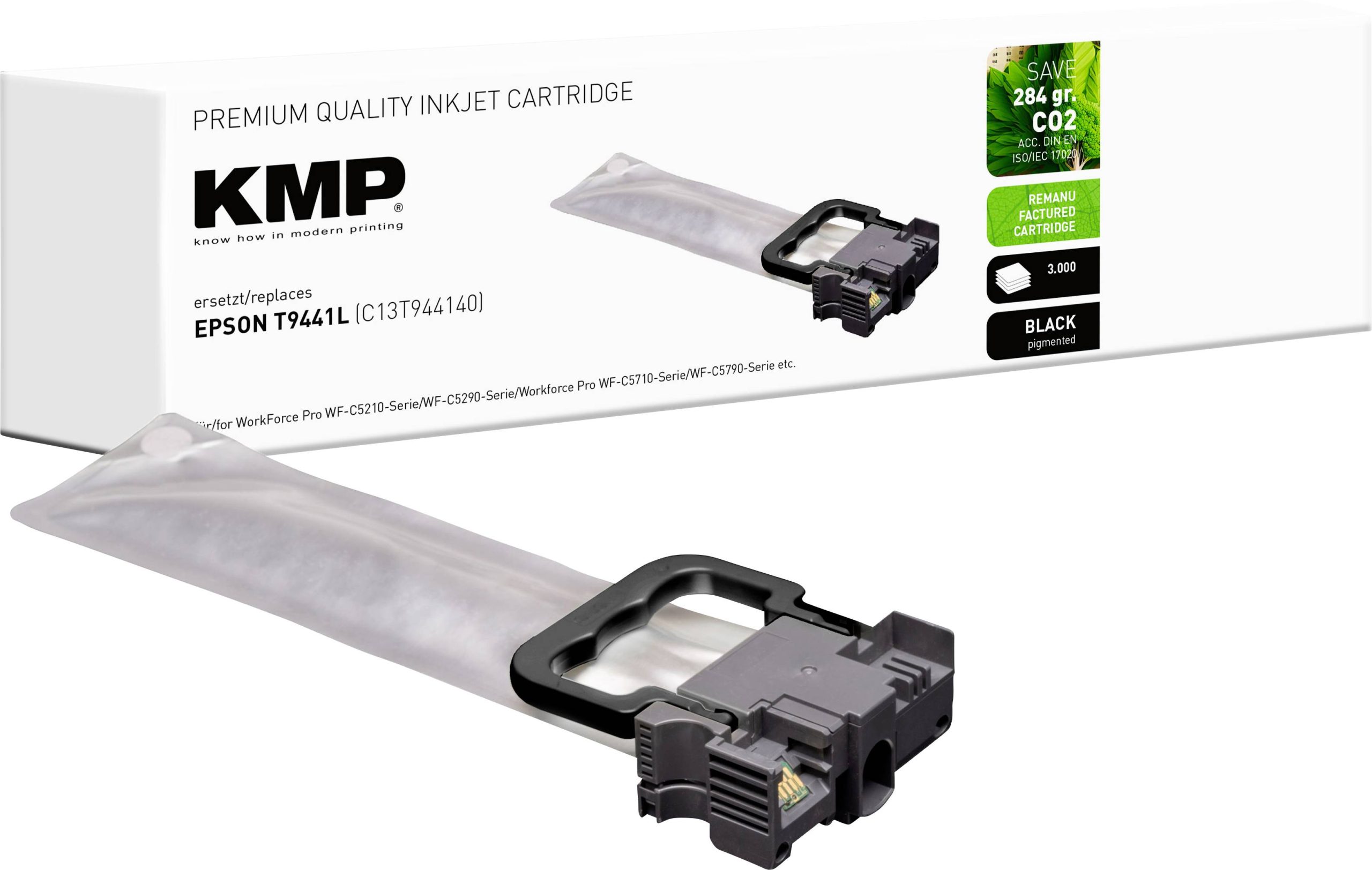 KMP Inktcartridge vervangt Epson T9441 L Compatibel Zwart 1645,4801 1645,4801