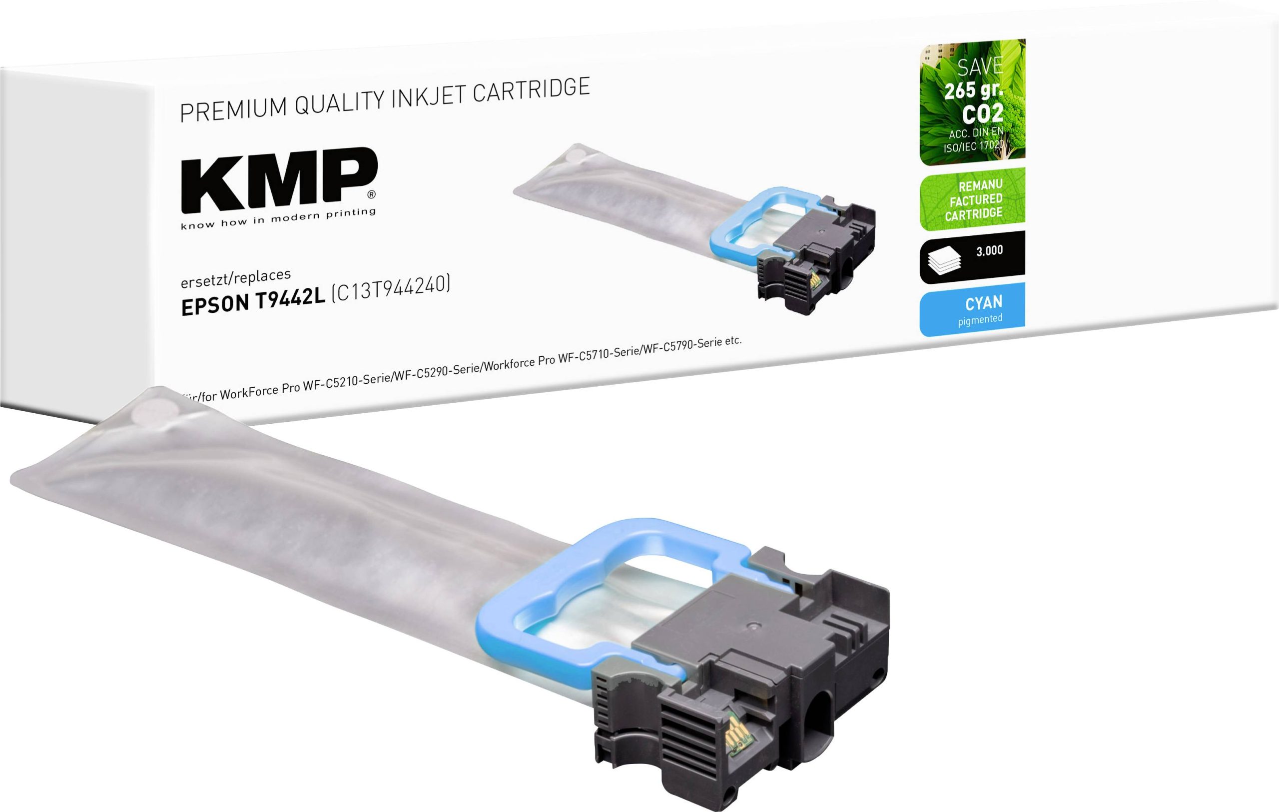 KMP Inktcartridge vervangt Epson T9442 L Compatibel Cyaan 1645,4803 1645,4803