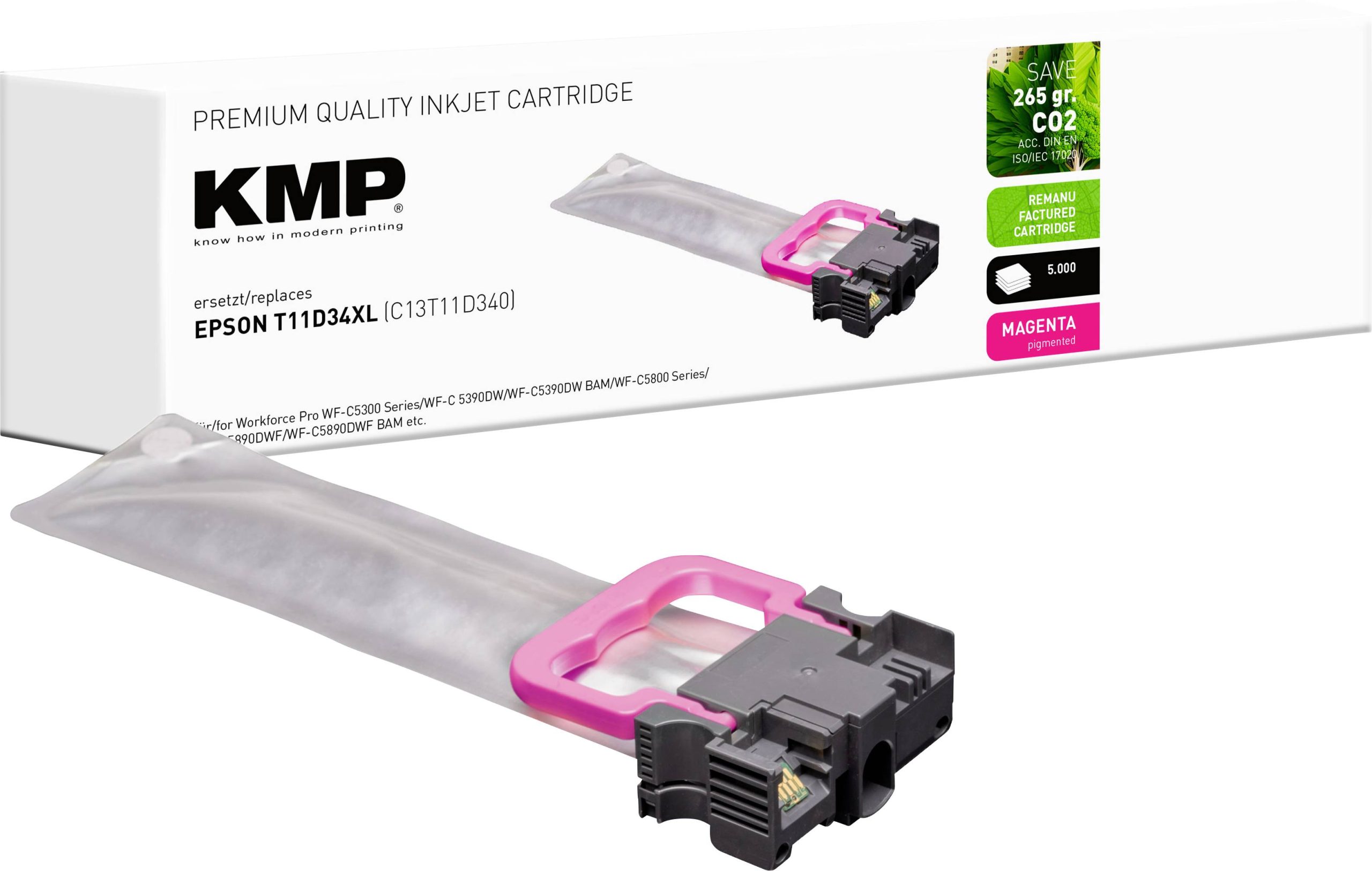 KMP Inktcartridge vervangt Epson T11D3 XL Compatibel Magenta 1664,4006 1664,4006
